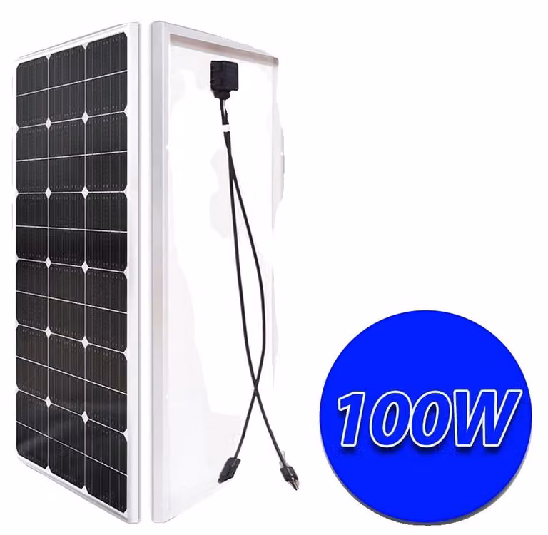 Pannello solare, materiale monocristallino, alta efficienza, 100 W, 1020 x 515 mm