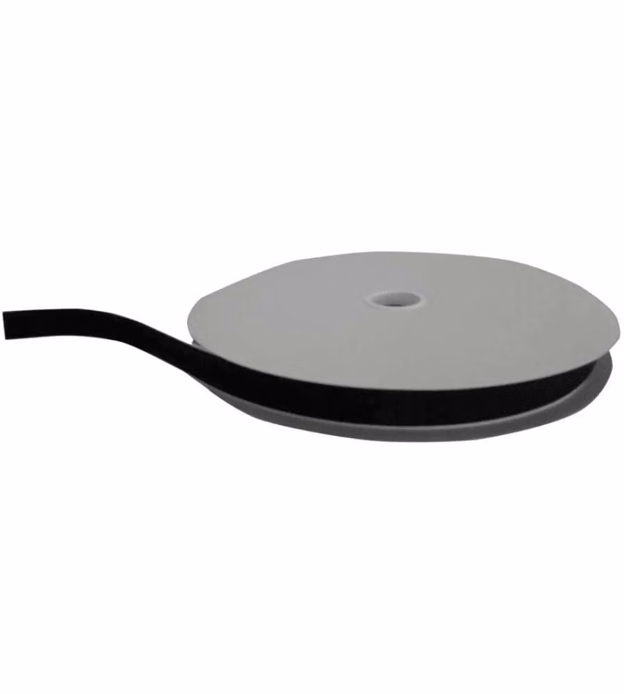 Nastro Autoagganciante Adesivo Velcro Rosh Nero Maschio L: 30 mm, Lunghezza: 25 m