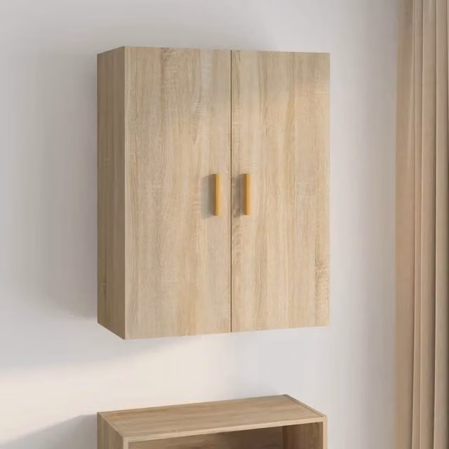 Armadietto Pensile a Parete vidaXL in Legno Marrone con Ante a Battente L/P/H: 69,5 x 34 x 90 cm