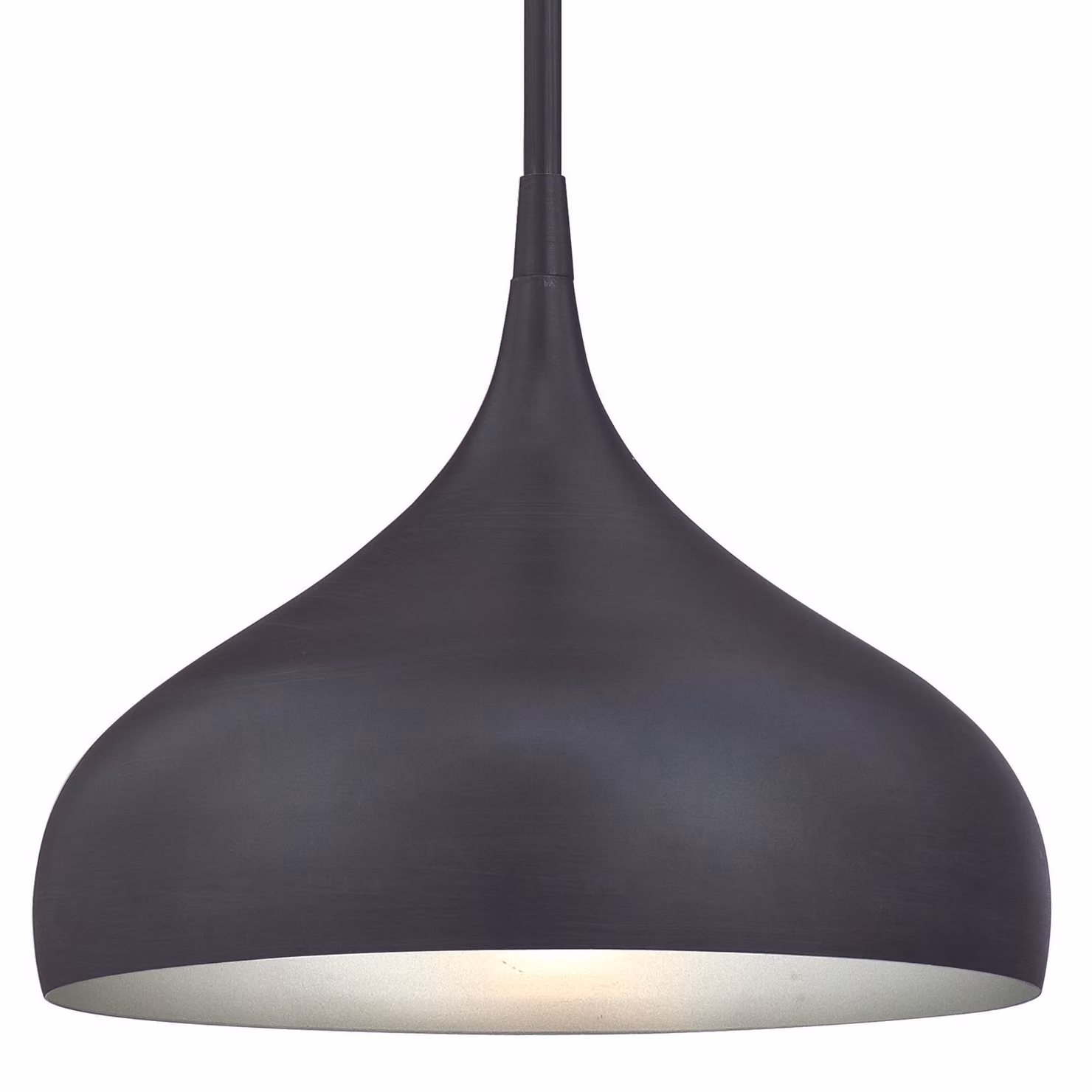 Lampada a sospensione Rudi Gun Metal / Silver con 1 sorgente luminosa