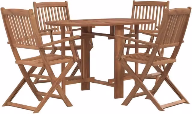 Set da Pranzo da Giardino 5 pz | Set Salotto da Giardino in Legno Massello di Acacia