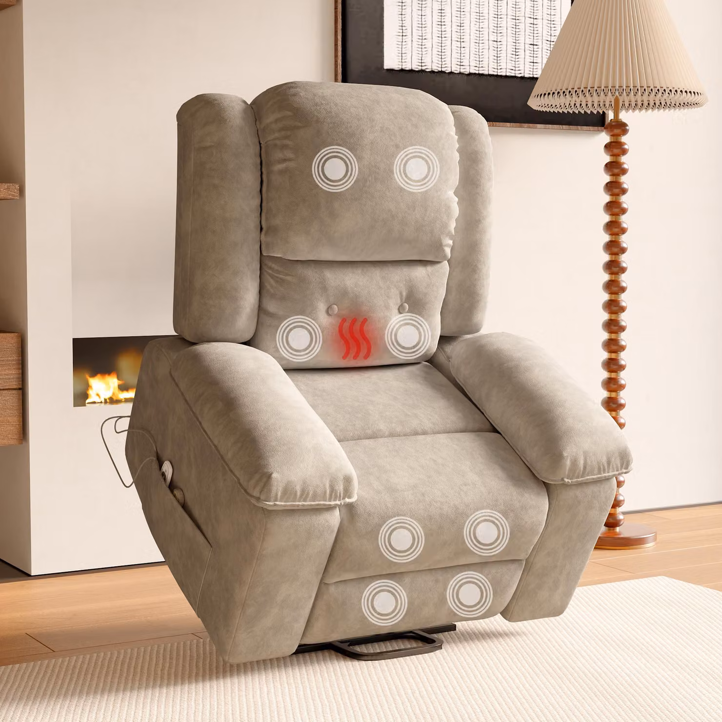 Lussuosa poltrona elettrica per il relax e il massaggio