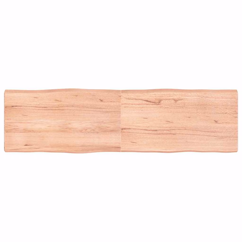 Piano Tavolo in Rovere Marrone Chiaro con Bordo Naturale stile Rustico vidaXL L: 180 cm, P: 50 cm, H: 2-6 cm