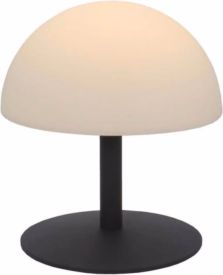 Cordless table lamp - LUMISKY - NEPTUNE ROCK - H20 cm - Steel base - Gray - Warm white and white LED