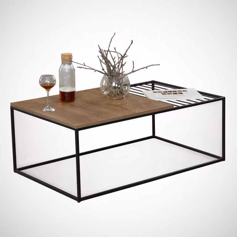 Skye Decor, Zinus - Caucasian, Oak, tavolino, rovere caucasico, pannelli truciolari rivestiti al 100% in melamina, 95 x 55 x 43 cm