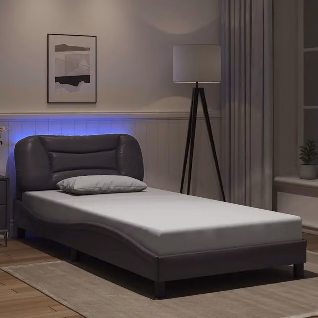 Giroletto con LED e porta USB Hvar vidaXL Grigio L: 100 cm, P: 200 cm – 1