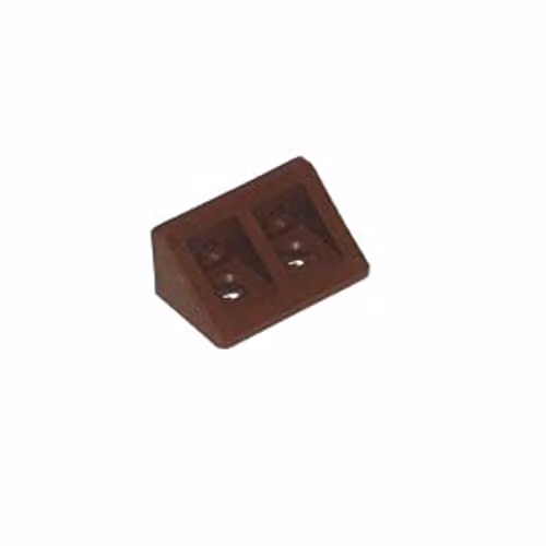 Giunzioni ad angolo in plastica - 20x20 - H. 30 mm - marrone - con viti, 8 pz
