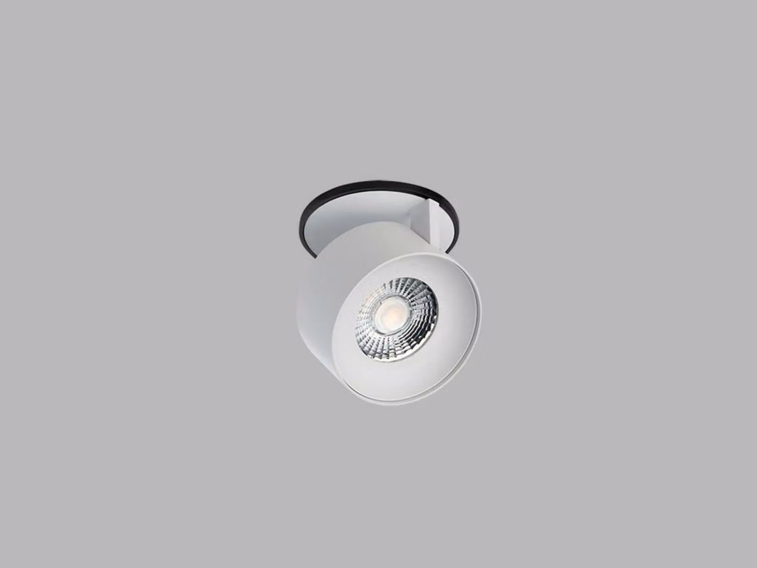 Lampada LED orientabile a incasso KLIP, variante: 11 W, base nera, riflettore bianco