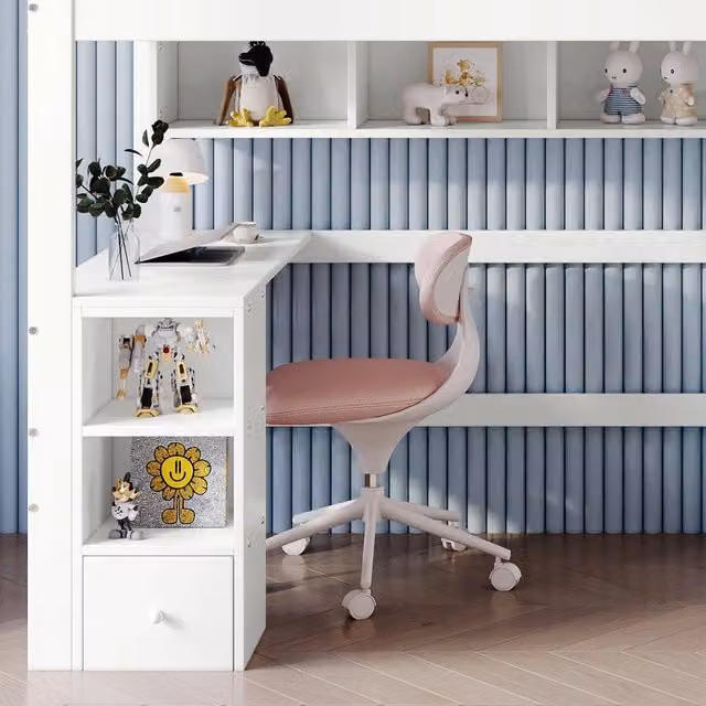 letto a castello in legno massiccio e mdf bianco naturale 144 x 208 cm