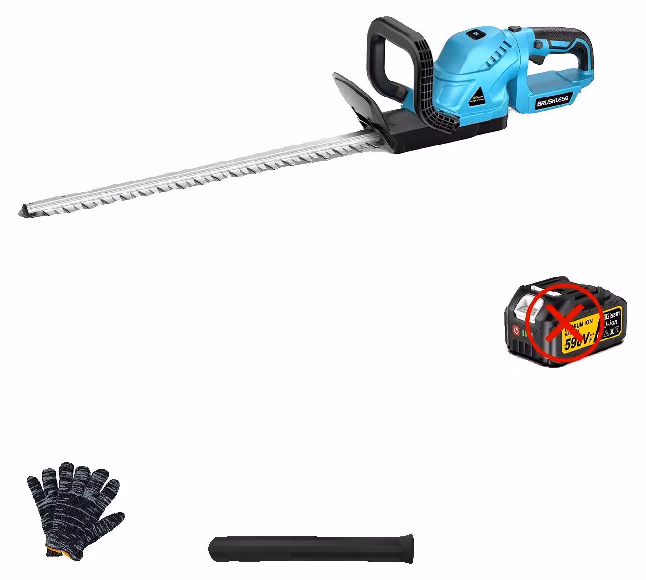 Potatore elettrico per siepi, motore brushless, batteria ricaricabile, senza fili