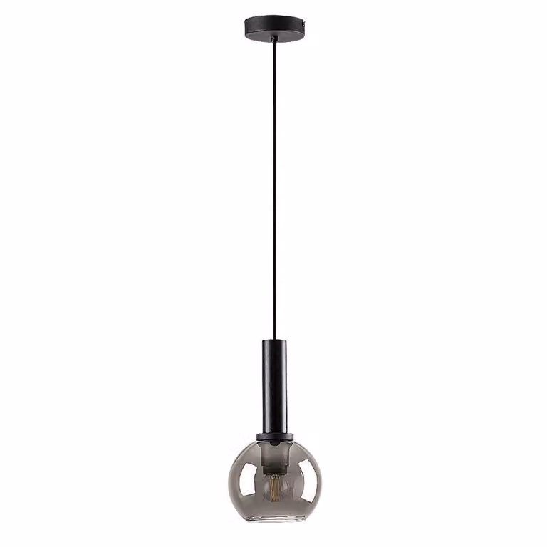 Rabalux 72171 Lampada a sospensione 1 spot Centio, E27, nero-grigio, sferico-rotondo, moderno, ø150mm