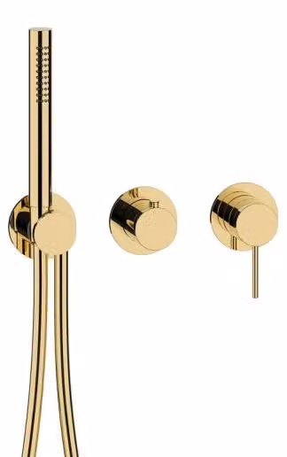 Herzbach MODUL7 Set di miscelatori a leva, 2/3 utenze, PVD oro