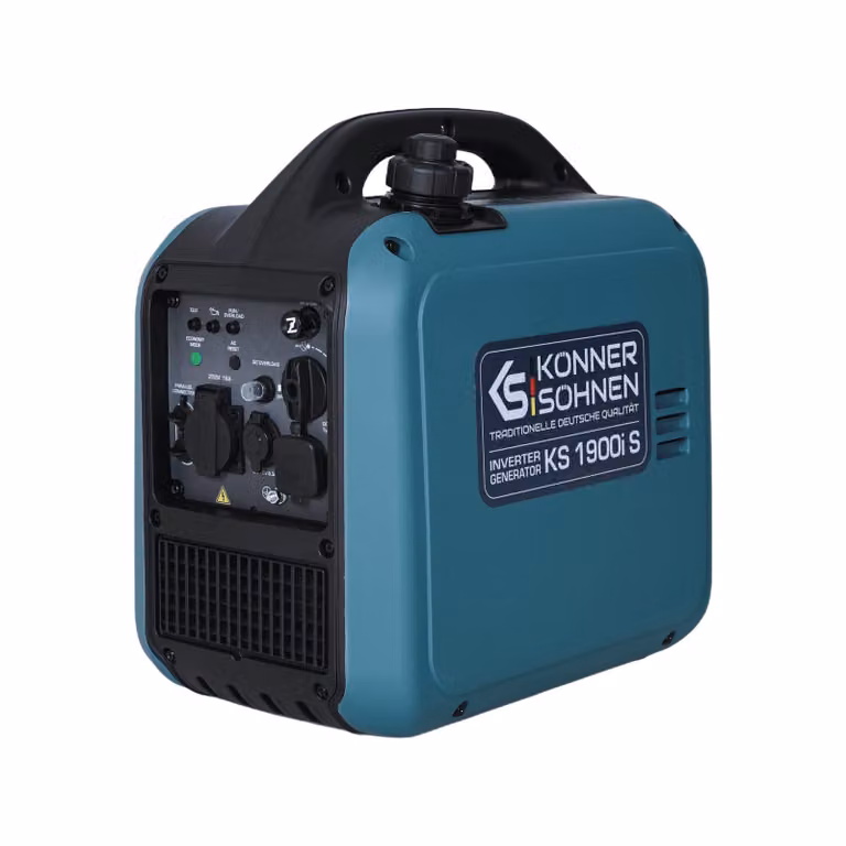Generatore con inverter Könner & Söhnen KS 1900i S, 2000 W, onda sinusoidale pura, benzina, USB, super silenzioso, parallelo, generatore da campeggio, leggero
