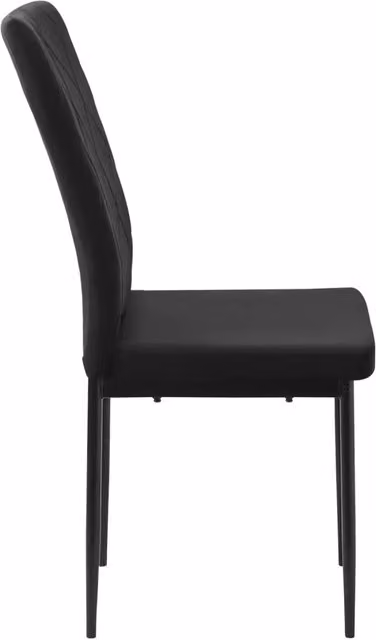 Set di 4 sedie da sala da pranzo 42,5 x 40 x 94,5 cm velluto nero design moderno