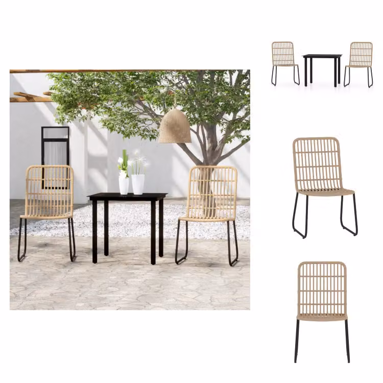 vidaXL Set da pranzo da giardino 3 pezzi in rovere - Set di mobili da giardino