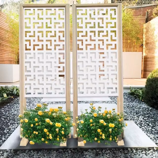 Separè modulabile LABYRINTH L Signorbit in legno e PVC, Colore: bianco, L/P/H: 70 x 50 x 190 cm
