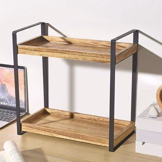 Organizer da parete 2 in 1 - Struttura in metallo per ufficio, cucina, soggiorno e prodotti di bellezza
