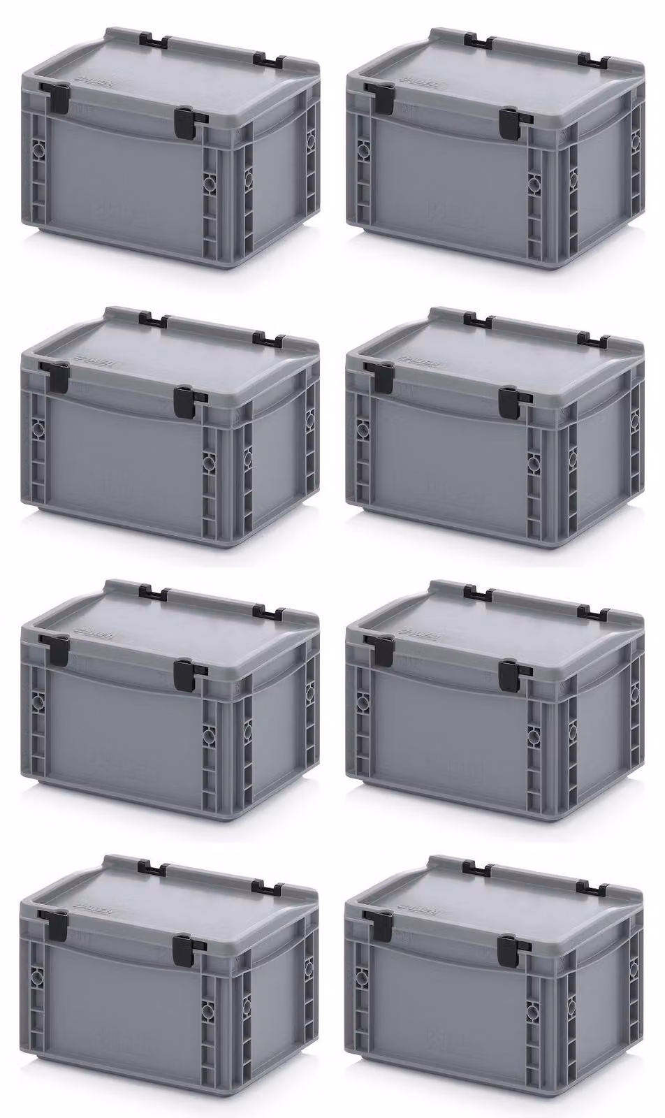 Eurobin, dimensioni 30 x 20 x 18,5 cm - Impilabile, con coperchio a battente