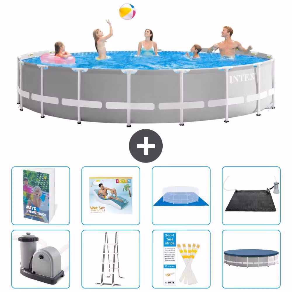 Struttura per piscina a forma di prisma - 549x122 cm - composta da 7 elementi - modello S567
