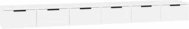 Armadietto a Muro | Mobili a Parete 2 pz Bianchi 102x30x20 cm in Legno Multistrato