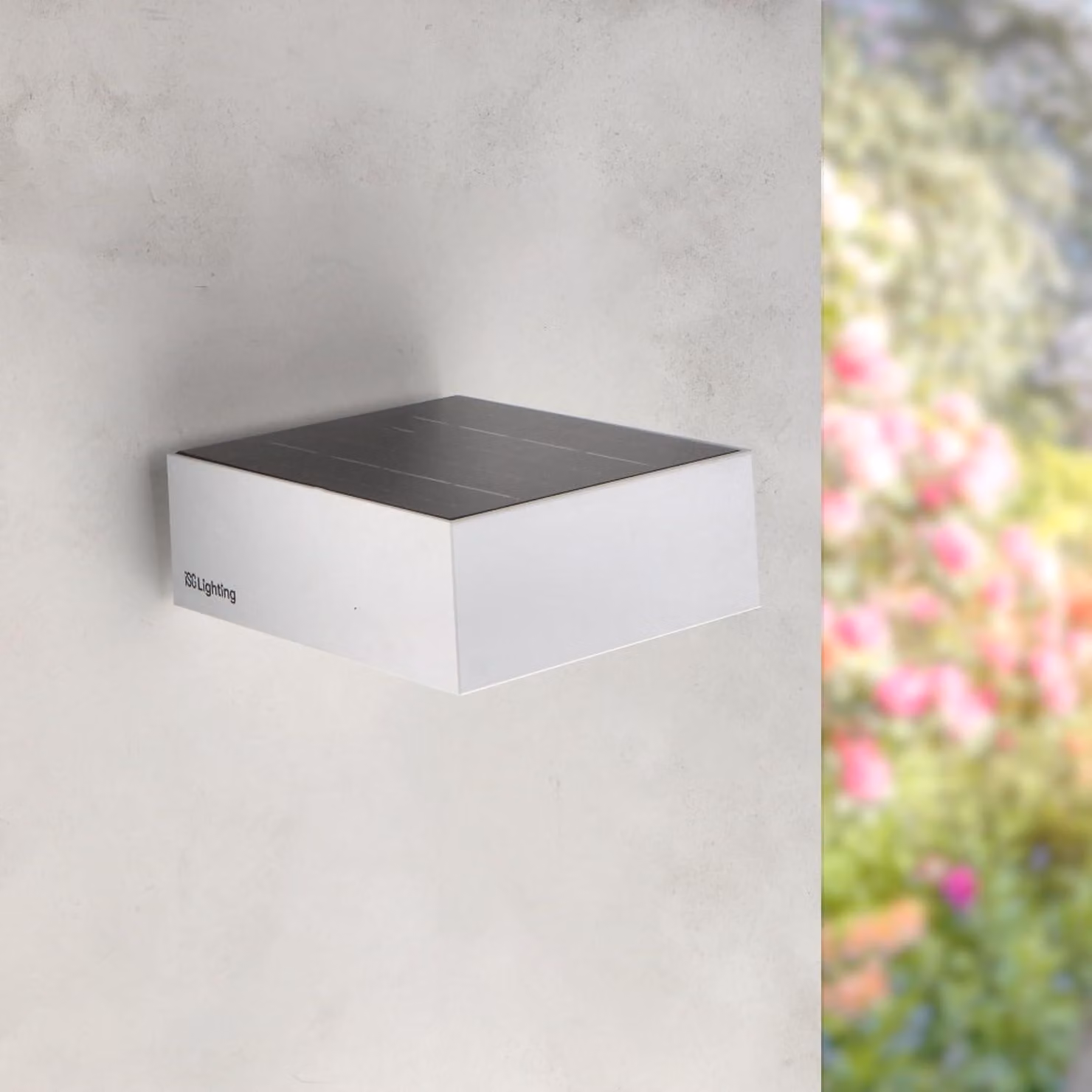 Lampada da parete solare a LED, 2W, grado di protezione IP65, temperatura di colore 4000K, con sensore di movimento