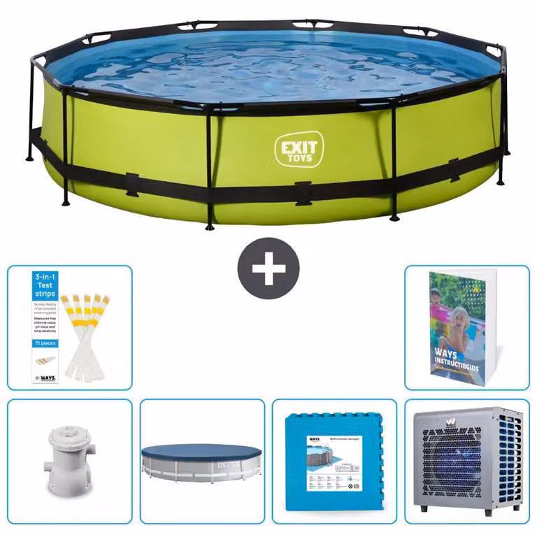 Piscina gonfiabile rettangolare - 360x76 cm - Set da 5 pezzi - Modello S290