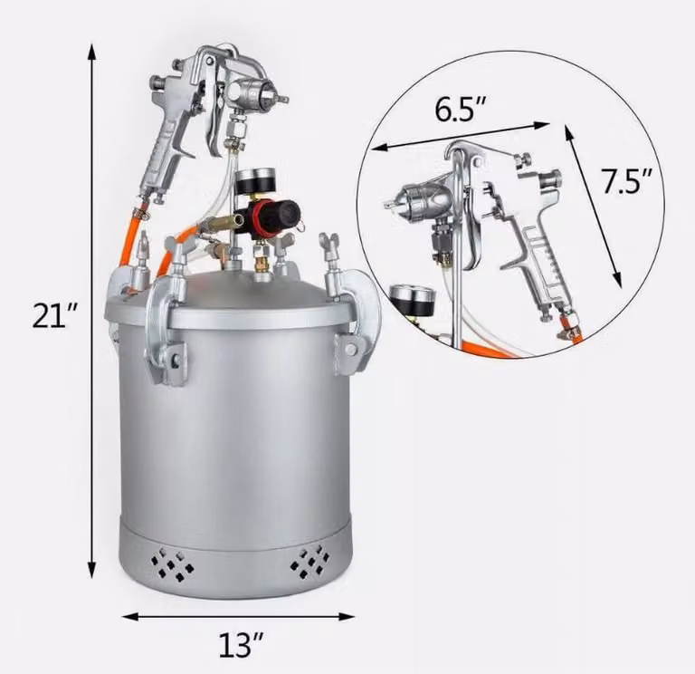 Spruzzatore a pressione con serbatoio – Capacità serbatoio: 10 litri – Pressione di esercizio: 25-30 PSI – Pistola a spruzzo professionale