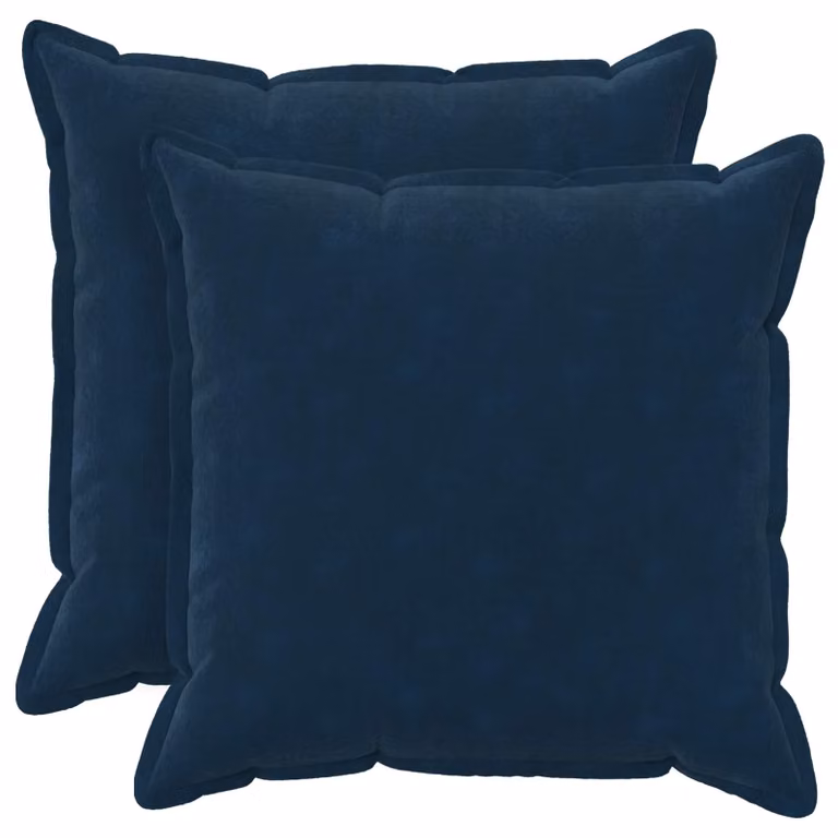 vidaXL Federa 2 pcs HOUTEN Blu 60 x 60 cm Fleece in microfibra