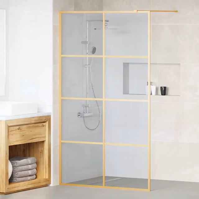 Parete Doccia Walk-in Oro 115 x 195 cm vetro temperato 42022060