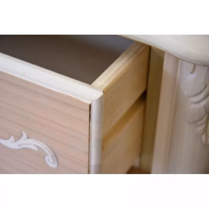 Consolle classica intarsiata con 3 cassetti in legno di Mobili 2G, L: 131 cm, P: 39 cm, H: 81 cm – 3