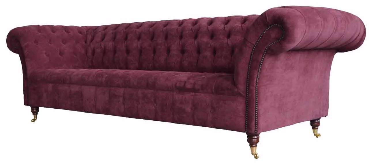 Chesterfield Design Couch Polster Textil Sofa Couchen 3er Sitzer