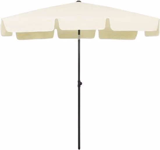 Ombrellone da spiaggia resistente al vento con picchetto a vite - Ombrellone da spiaggia con protezione UV - Ombra sulla spiaggia - Ombrellone con meccanismo girevole - Vacanza al mare - Ombrellone da spiaggia resistente al vento - Giornata in spiaggia -