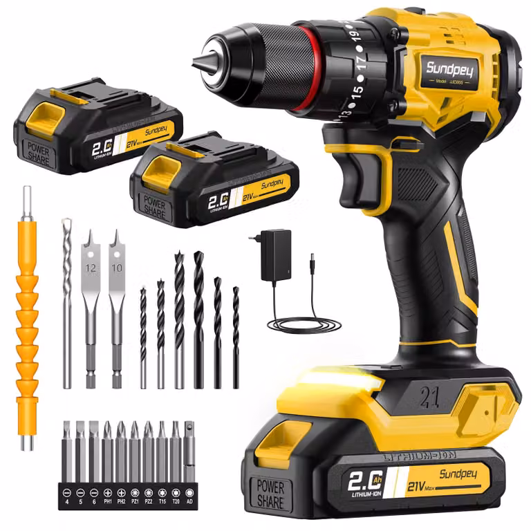 Avvitatore a batteria da 70 Nm, 21 V, con 2 batterie