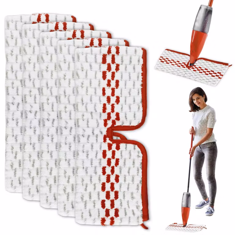 Set di 5 panni in microfibra per mop a spruzzo, dimensioni 40x15,5 cm