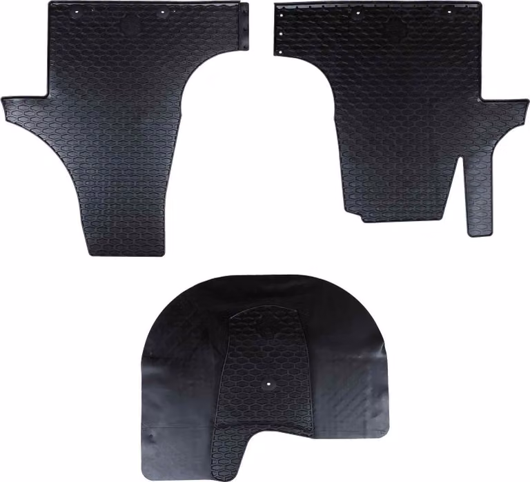 Tappetino per Auto 3 pcs Nero adatto per VW T5 2010-2015 Gomma