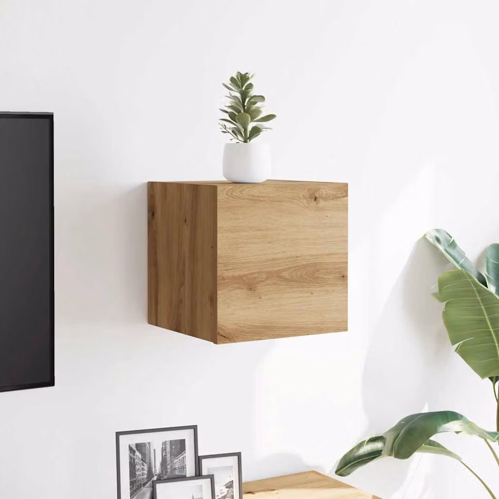Armadietto TV da parete vidaXL in legno marrone stile classico L/P/H: 30,5 x 30 x 30 cm