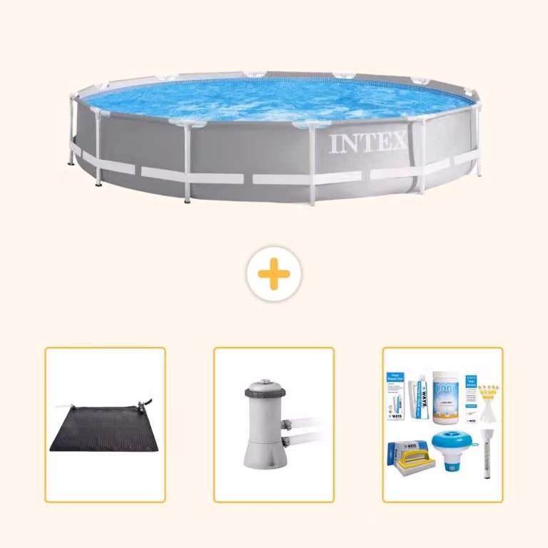 Struttura per piscina a forma di prisma - 366x76 cm - composta da 4 elementi - modello S22484