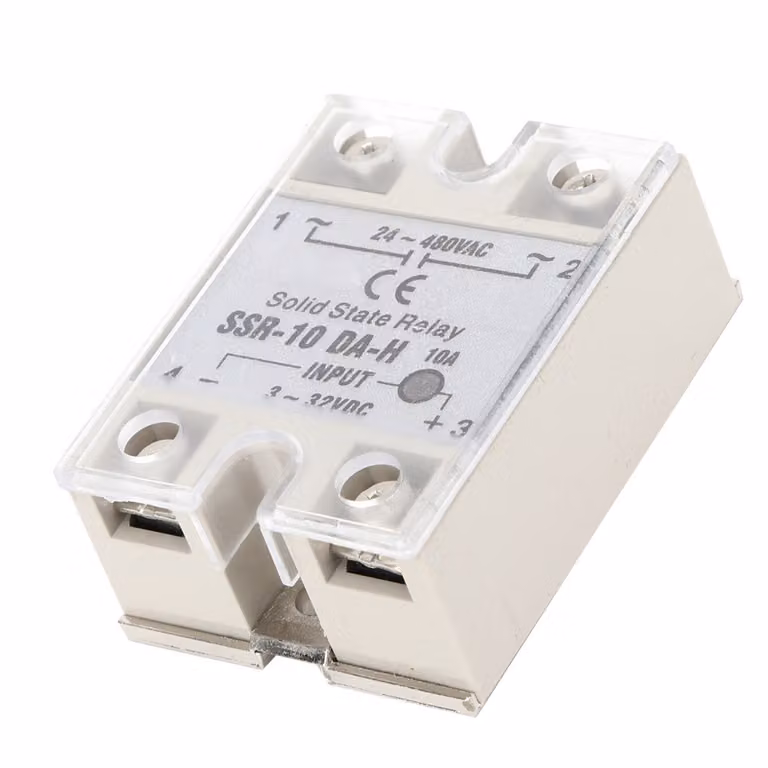 Relè a stato solido senza contatto DC AC SSR con piastra dissipatrice in alluminio SSR-10 DA H