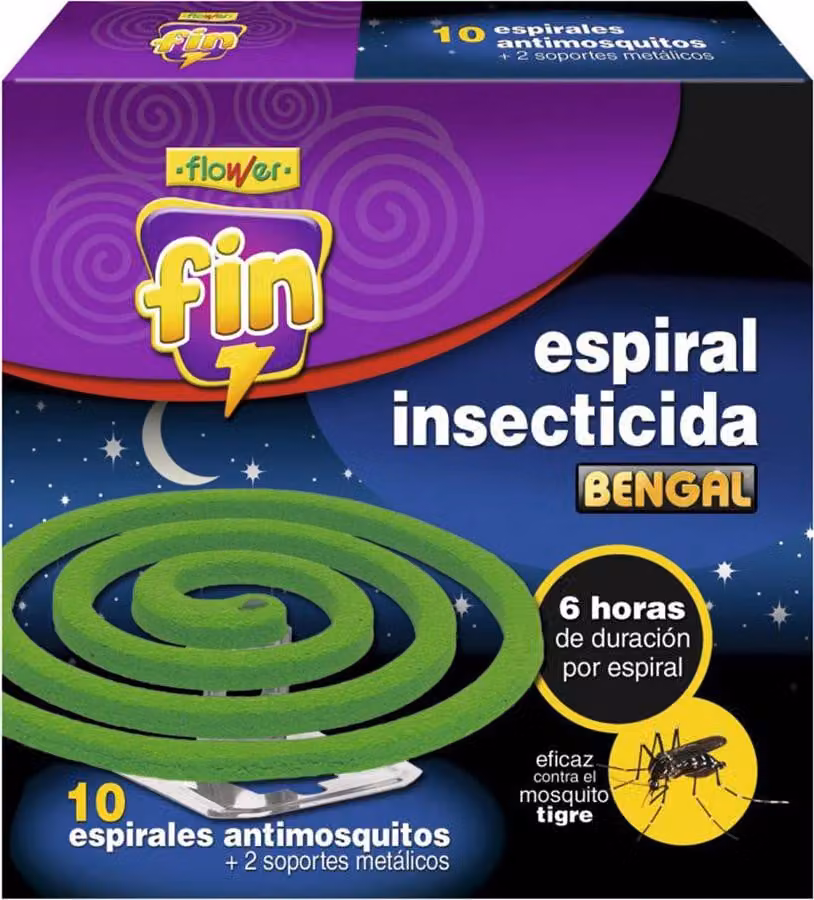 Rotoli di insetticida Flower Protection antizanzare a lunga durata con supporti inclusi. - Flower