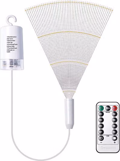 1x Luci LED Fuochi d’Artificio con Telecomando 8 Modalità Impermeabile Atmosfera Magica