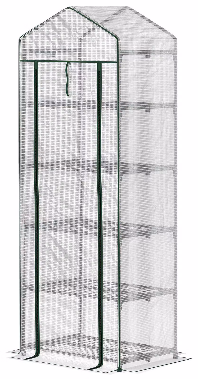 Mini serra per fiori e ortaggi | Colore: bianco, trasparente | Dimensioni: 49x69x193 cm