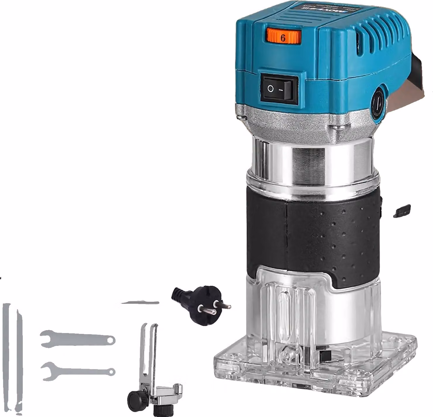 Fresatrice per legno, potenza 2000W, controllo a 6 velocità, modello standard