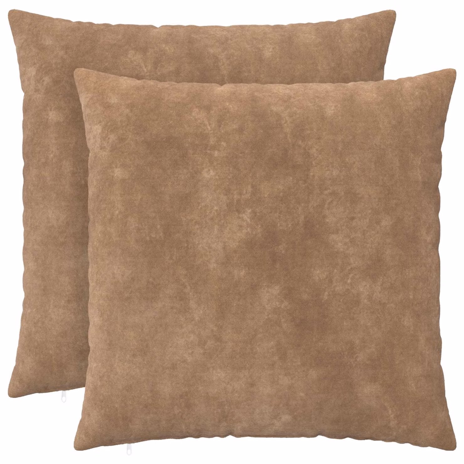 Set di 2 cuscini vidaXL HEERLEN in microfibra beige e grigio, L/P/H: 65 x 65 x 4 cm