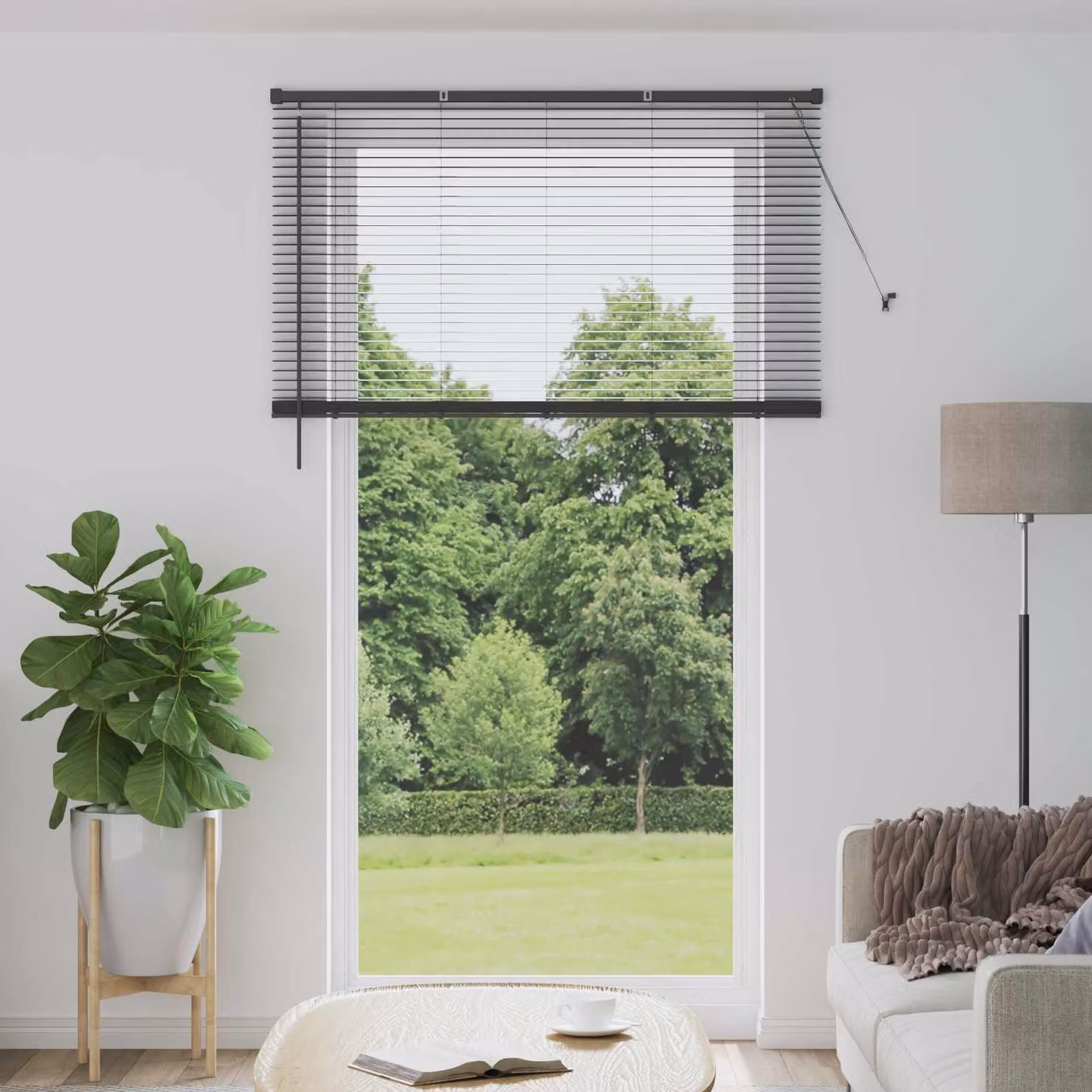 Tenda Veneziana vidaXL Grigio Argento, L: 130 cm, H: 213 cm, in PVC semi-trasparente con lamelle da 25 mm