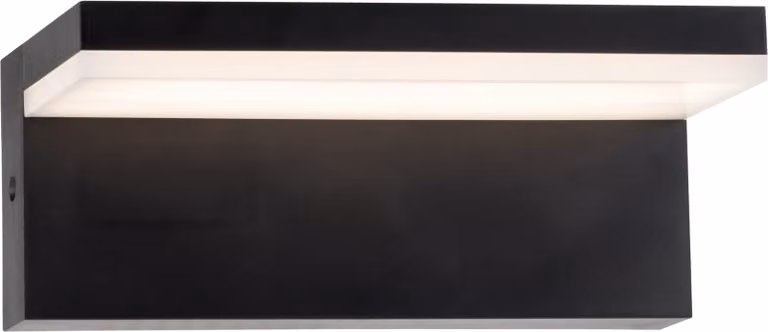 Lampada da parete a LED per esterni nera 4000K TESA Q 324047 Polux