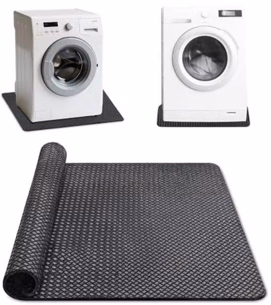 Tappetino antivibrazioni in silicone, 60x60 cm - Sottopiatto antiscivolo per lavatrice e asciugatrice - Ammortizza le vibrazioni e protegge il pavimento - Facile da pulire e riutilizzabile