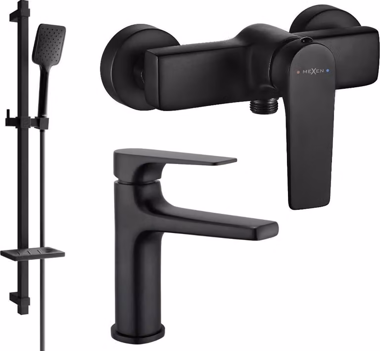 Mexen Lynx DQ62 set doccia, nero - 745904DQ62-70