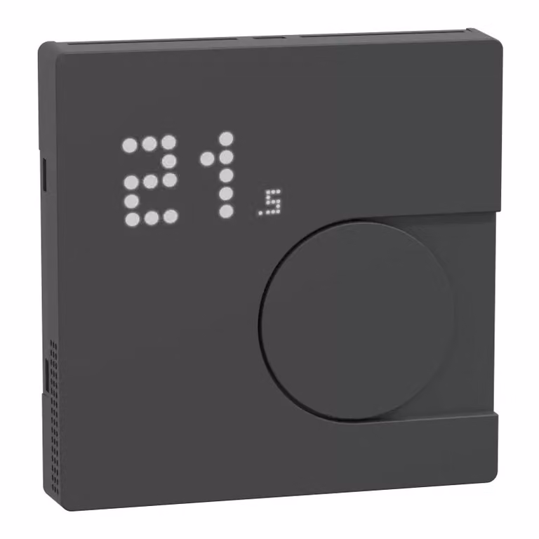 Modulo termostato ambiente Merten Connected, antracite, System Design, compatibile con Wiser, Zigbee, Wiser Home MEG5779-6034