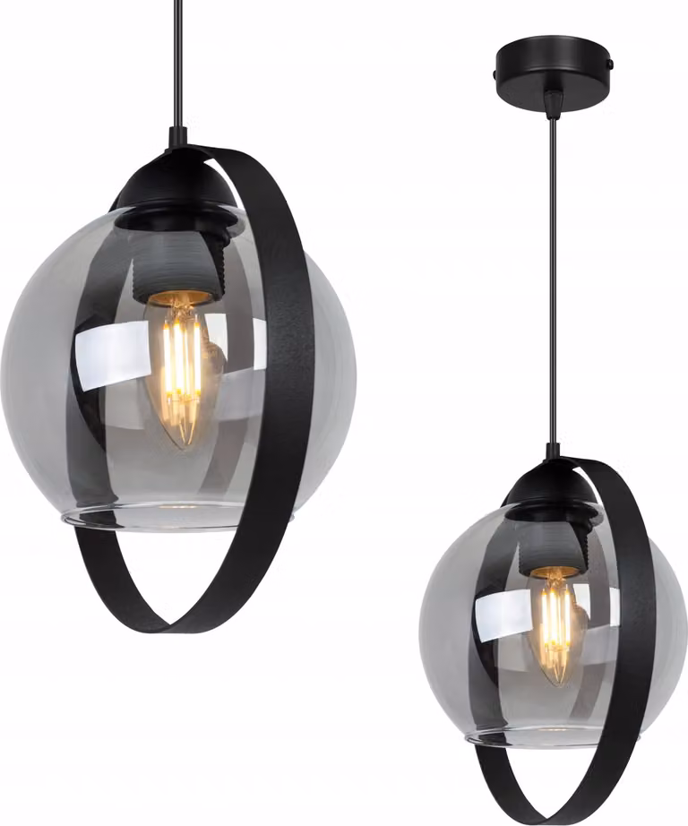 Moderna Lampada A Sospensione Con Anello In Vetro