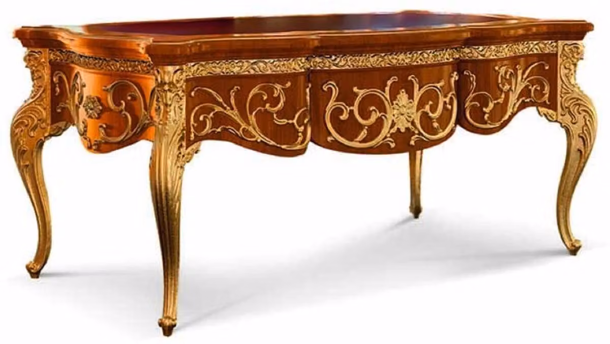Casa Padrino scrivania barocca marrone/oro 176 cm - Mobili barocchi - Italy